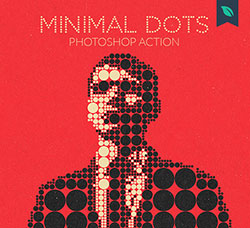 极品PS动作－圆点艺术(含高清视频教程)：Minimal Dots Photoshop Action